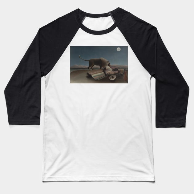 The Sleeping Gypsy by Henri Rousseau Baseball T-Shirt by Classic Art Stall